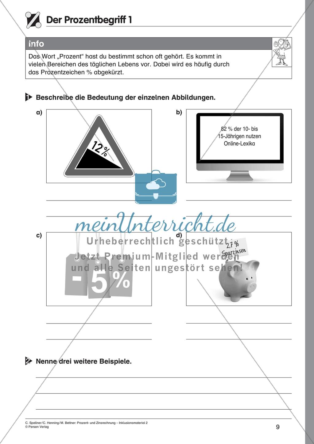 Inklusionsmaterial: Prozentrechnung Preview 11