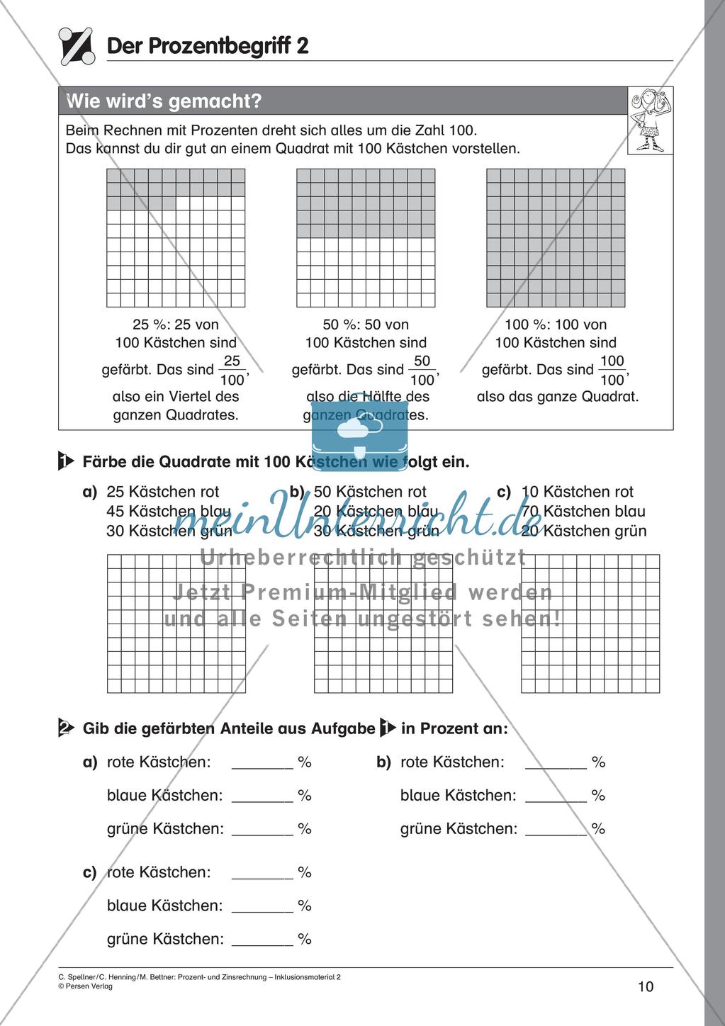 Inklusionsmaterial: Prozentrechnung Preview 12