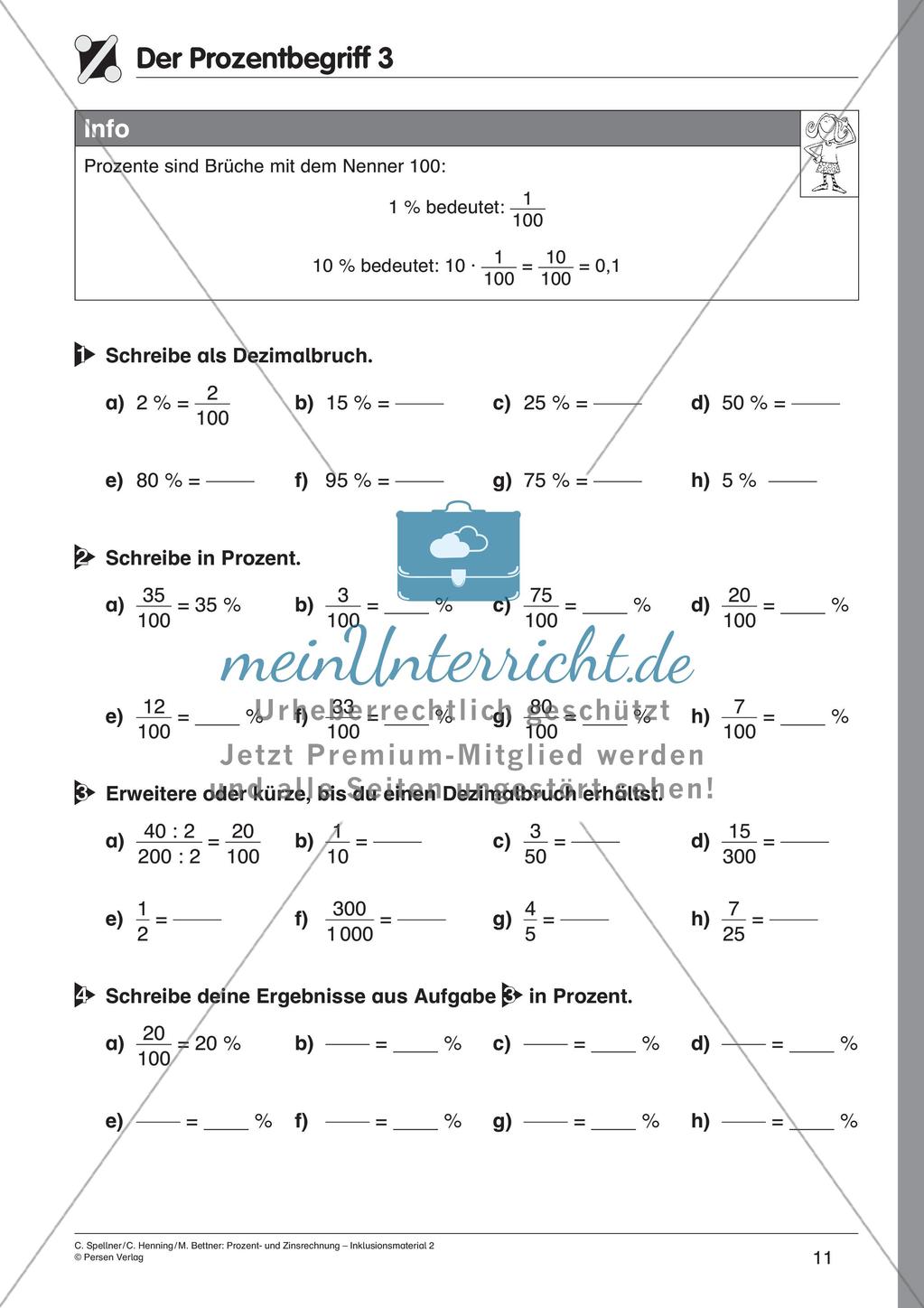 Inklusionsmaterial: Prozentrechnung Preview 13