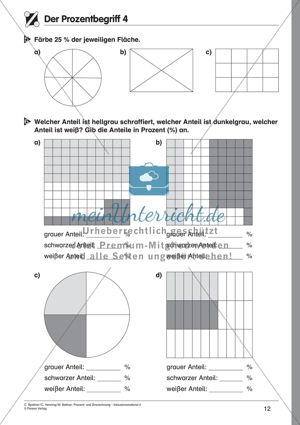 Inklusionsmaterial: Prozentrechnung Preview 14