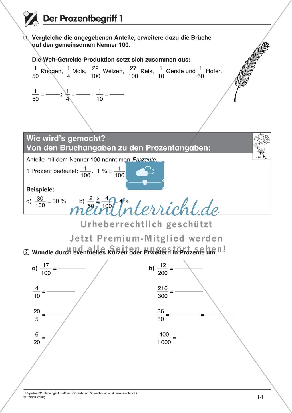 Inklusionsmaterial: Prozentrechnung Preview 16