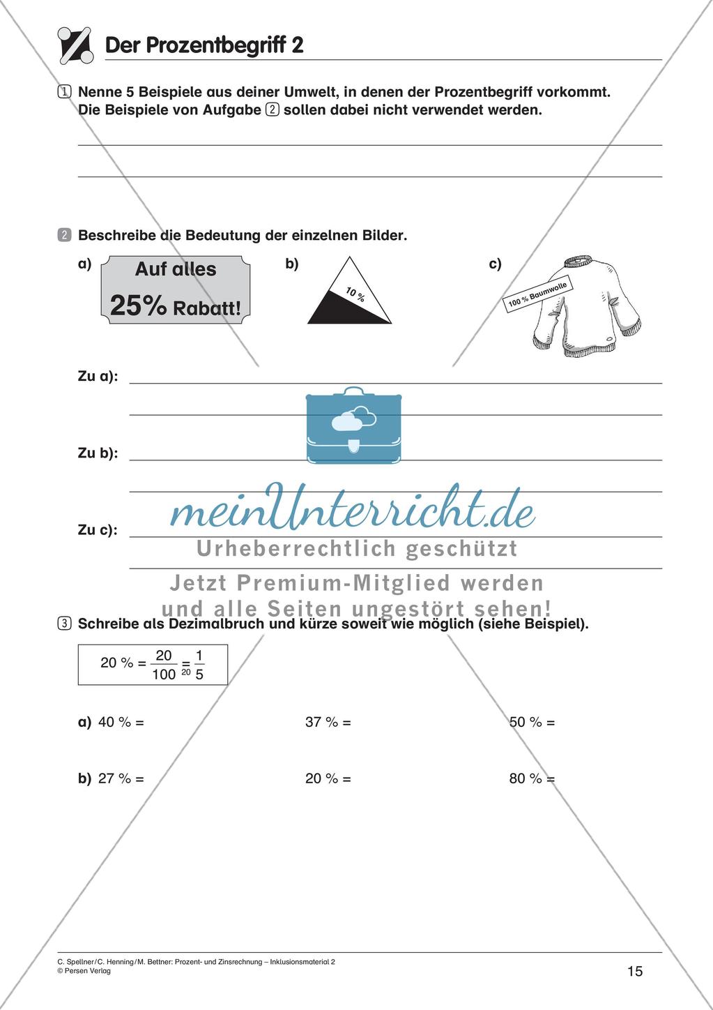 Inklusionsmaterial: Prozentrechnung Preview 17