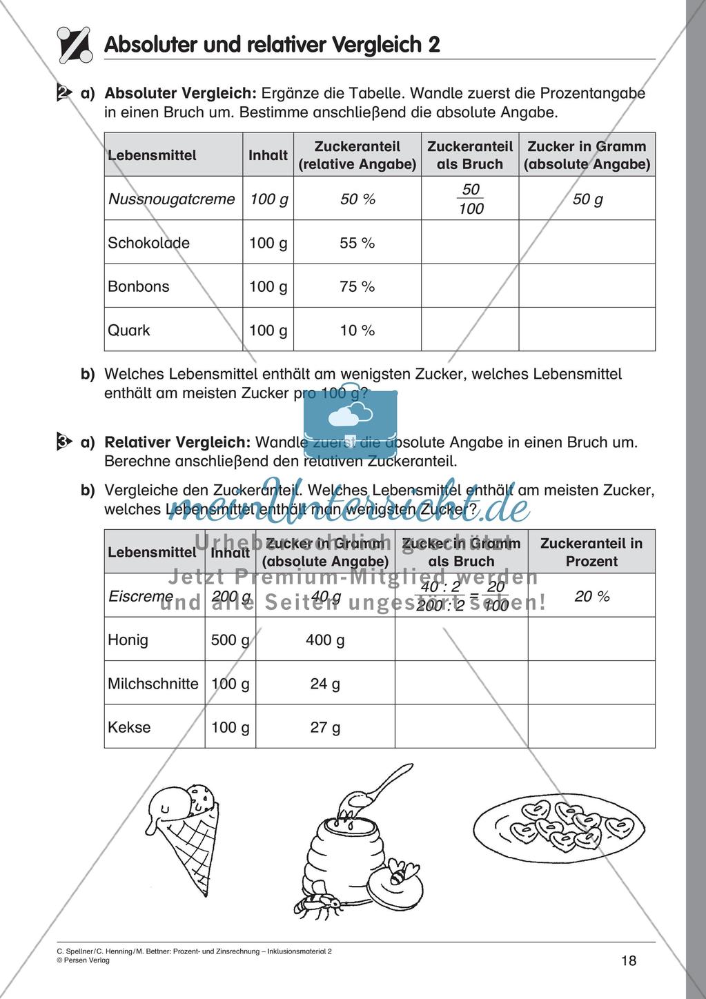 Inklusionsmaterial: Prozentrechnung Preview 20