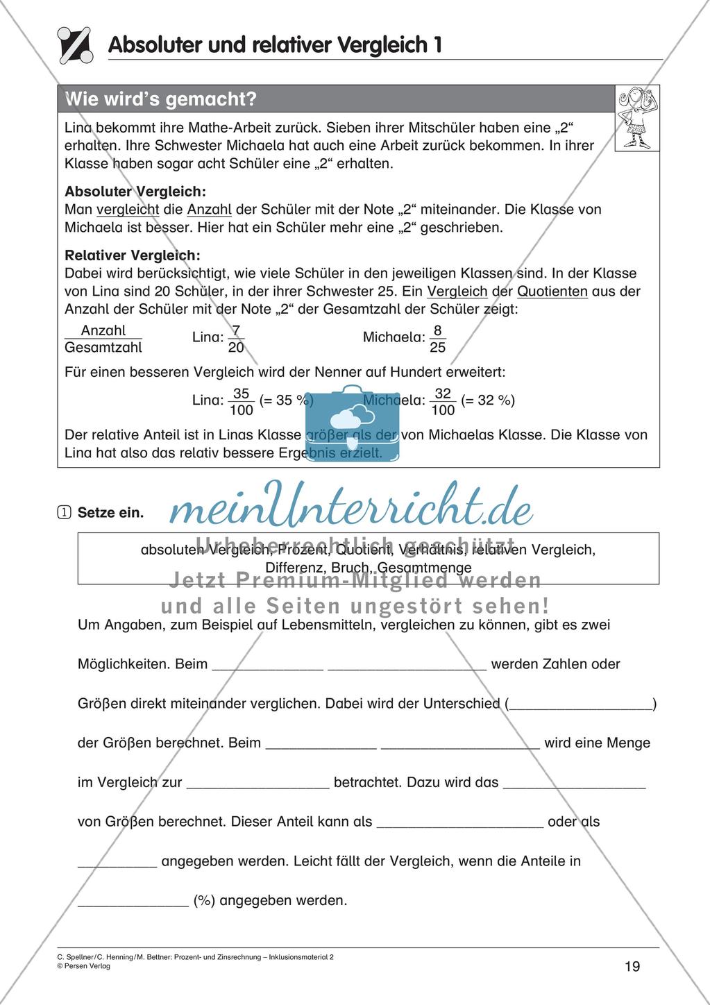 Inklusionsmaterial: Prozentrechnung Preview 21