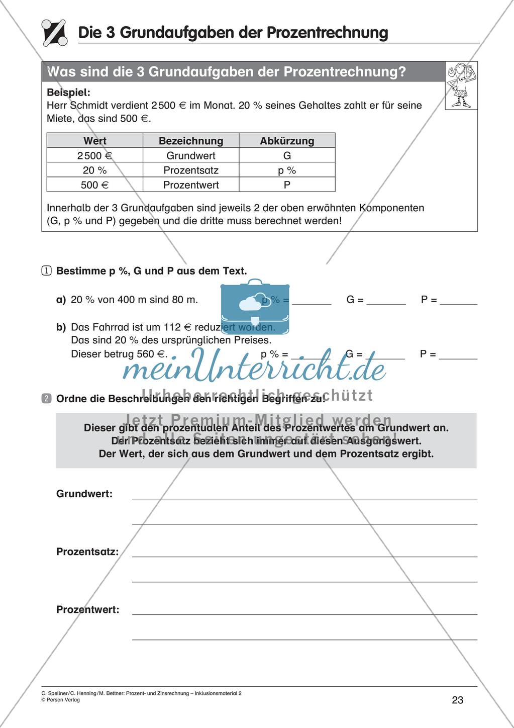 Inklusionsmaterial: Prozentrechnung Preview 25