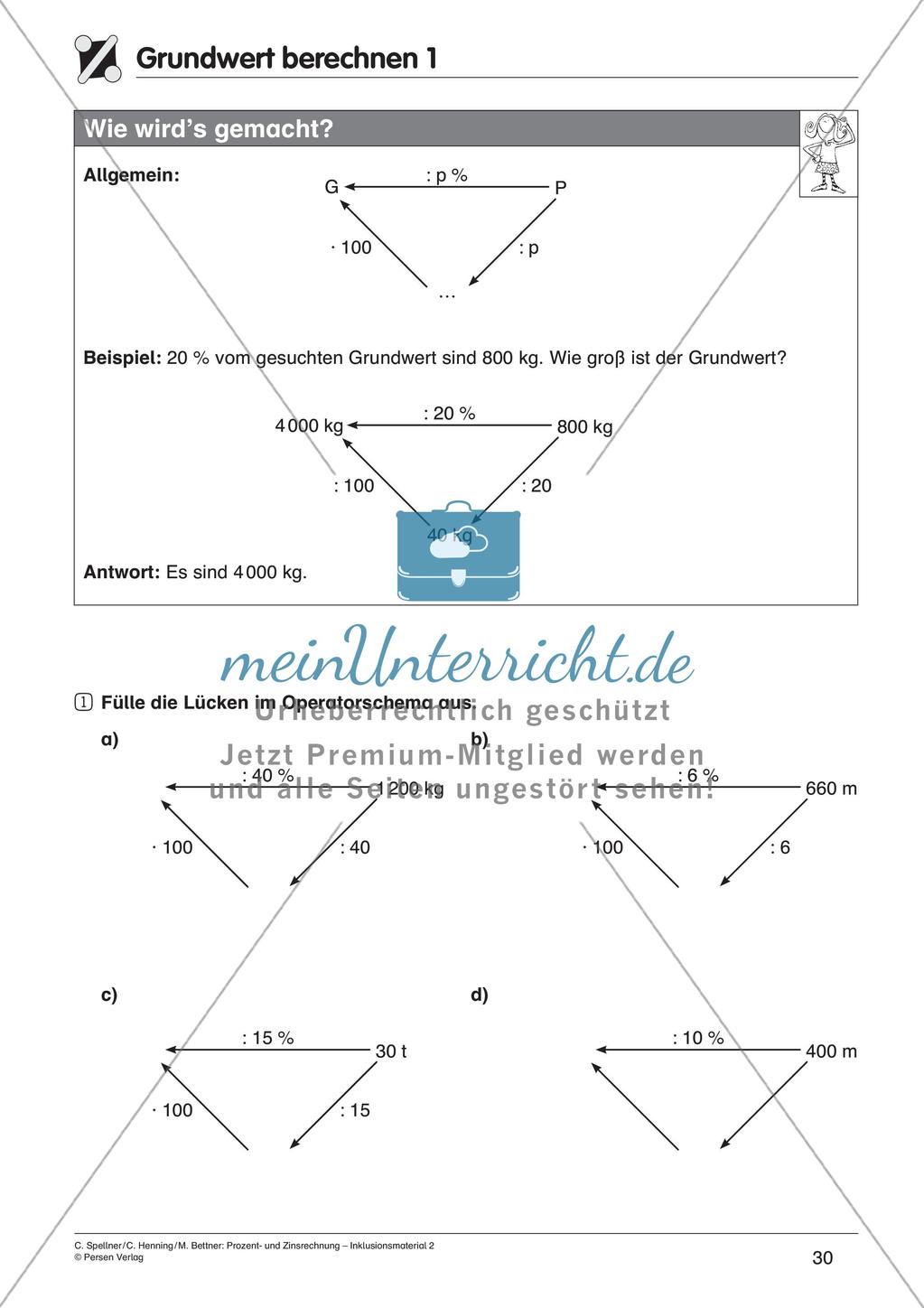 Inklusionsmaterial: Prozentrechnung Preview 32