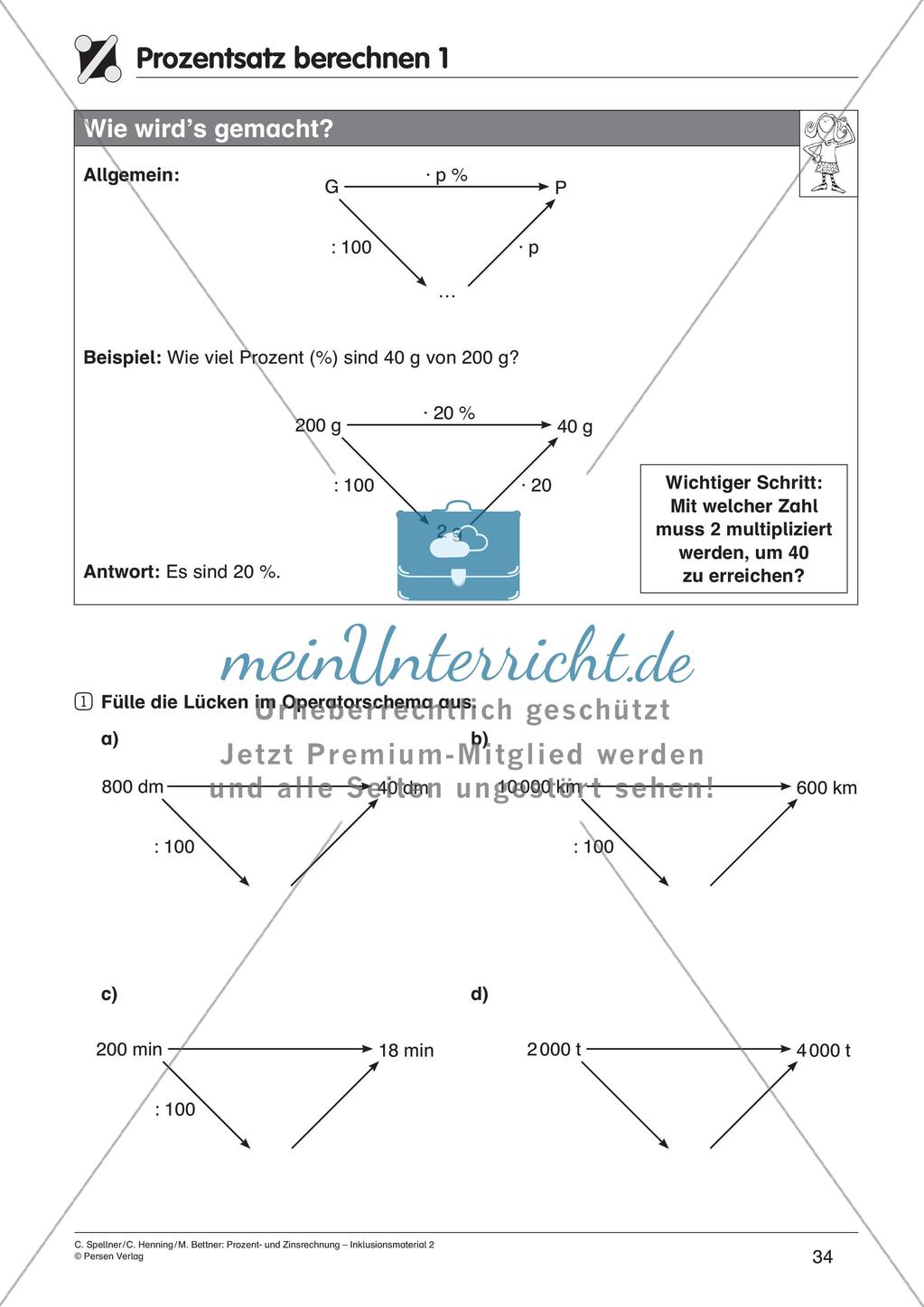 Inklusionsmaterial: Prozentrechnung Preview 36