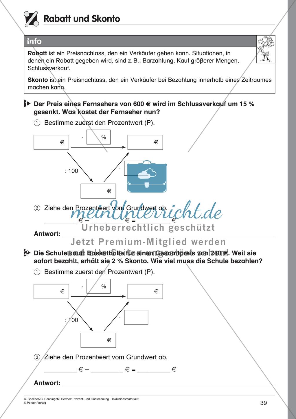 Inklusionsmaterial: Prozentrechnung Preview 41