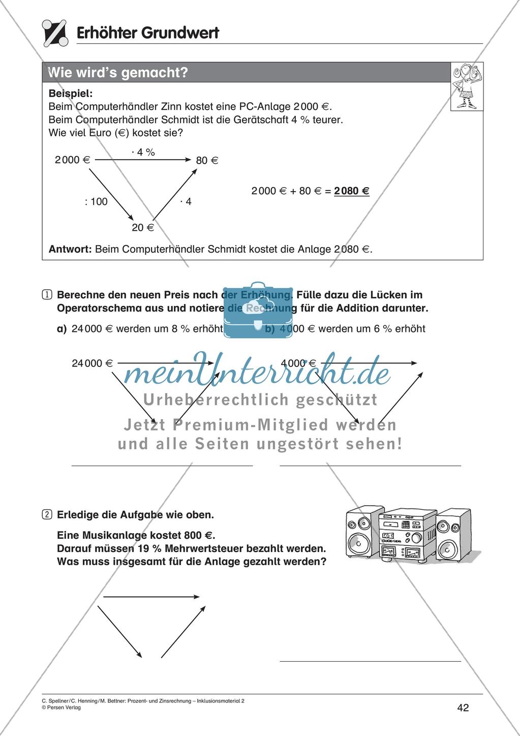 Inklusionsmaterial: Prozentrechnung Preview 44