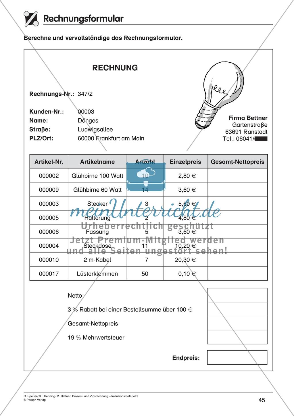 Inklusionsmaterial: Prozentrechnung Preview 47
