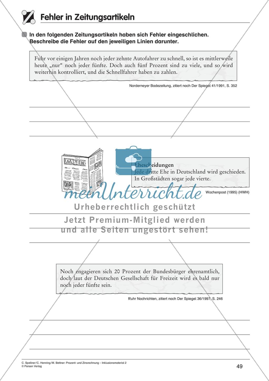 Inklusionsmaterial: Prozentrechnung Preview 51