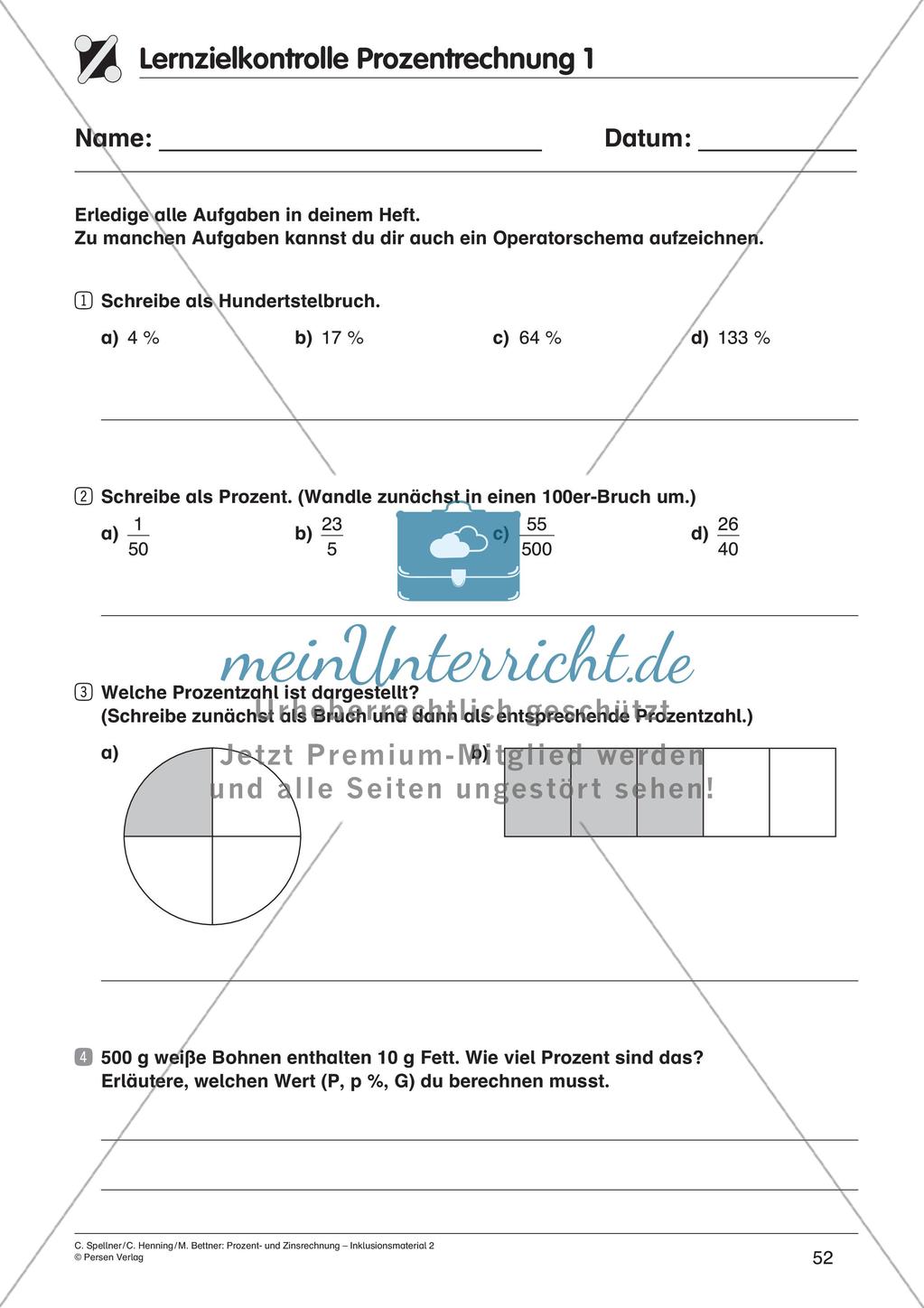 Inklusionsmaterial: Prozentrechnung Preview 54