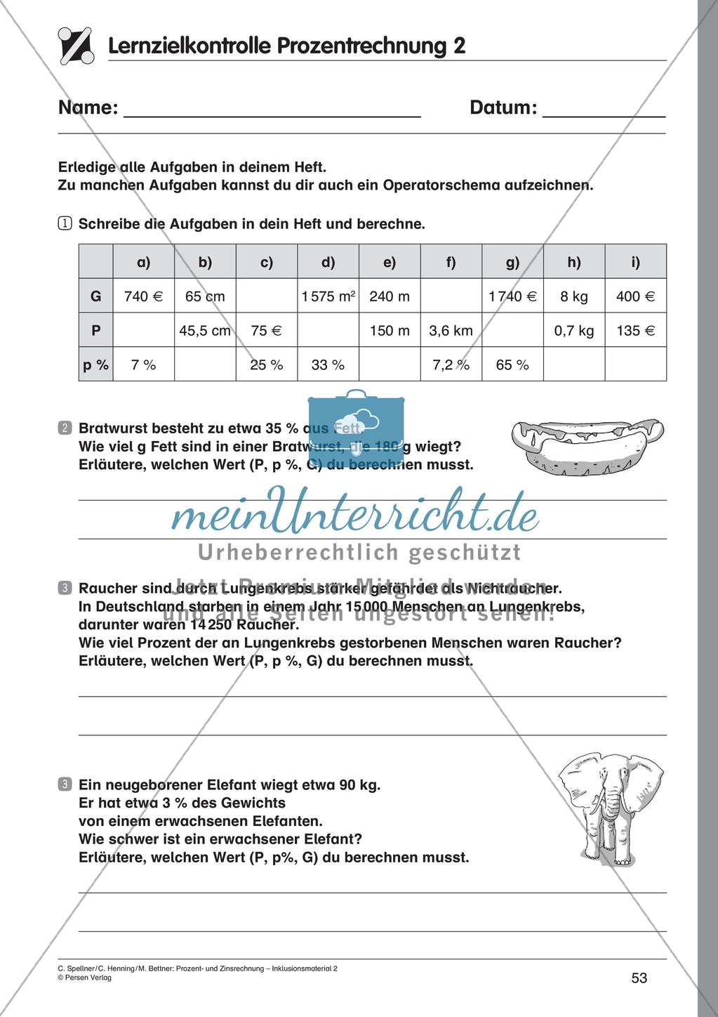 Inklusionsmaterial: Prozentrechnung Preview 55