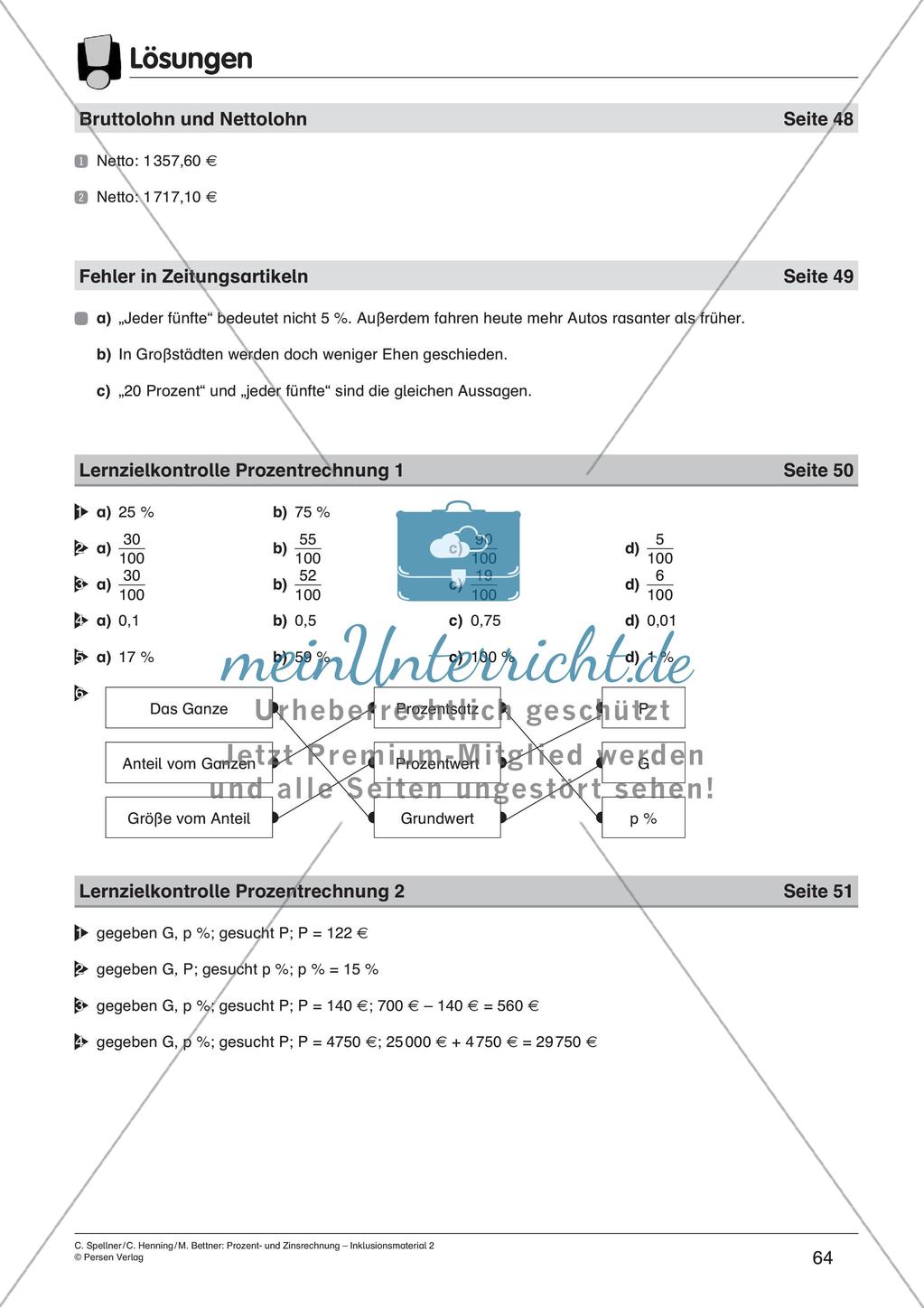 Inklusionsmaterial: Prozentrechnung Preview 66