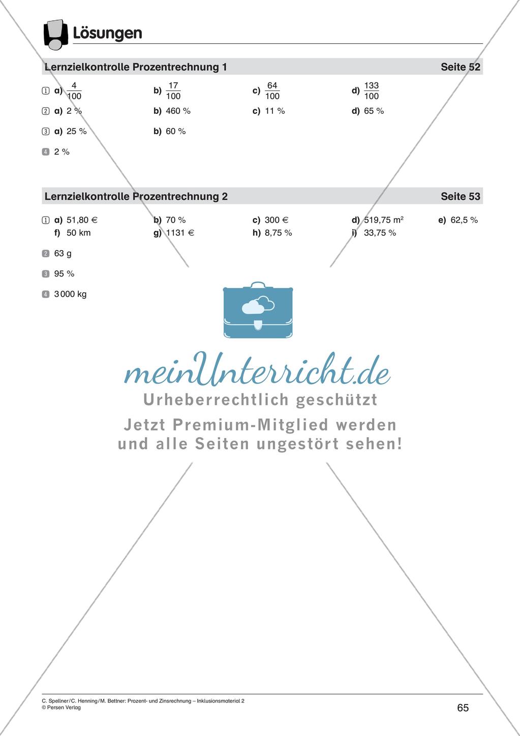 Inklusionsmaterial: Prozentrechnung Preview 67