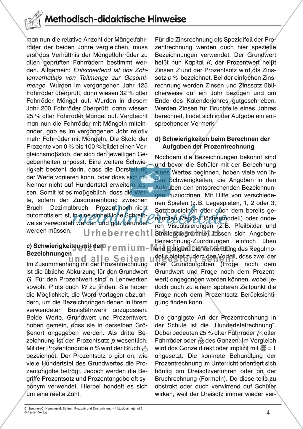 Inklusionsmaterial: Prozentrechnung Preview 6