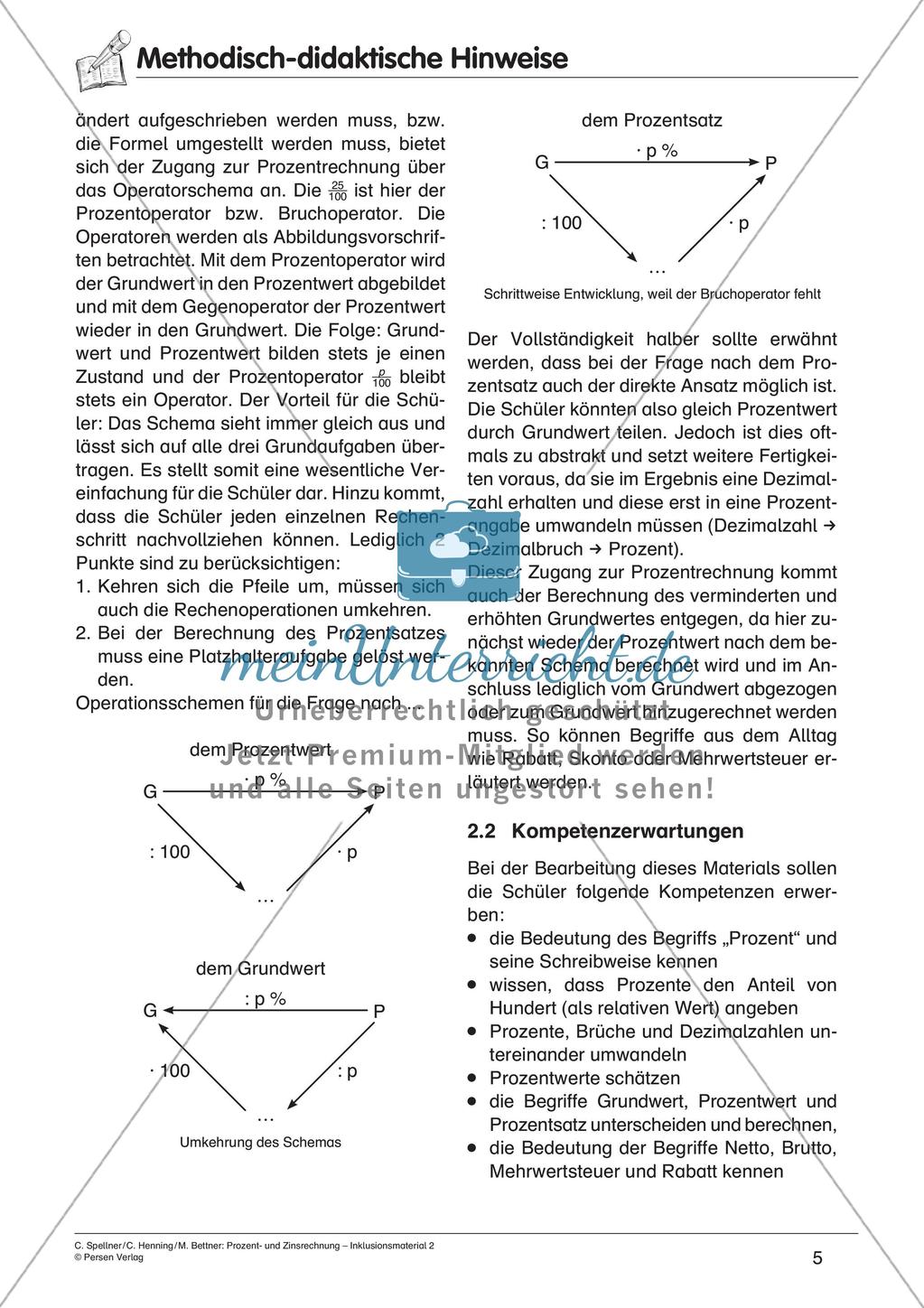 Inklusionsmaterial: Prozentrechnung Preview 7