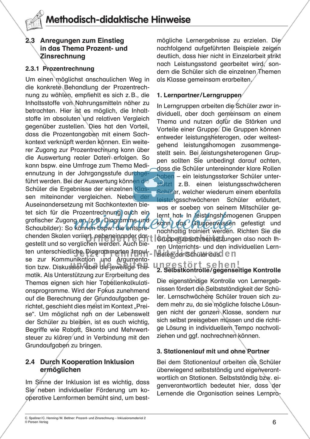 Inklusionsmaterial: Prozentrechnung Preview 8
