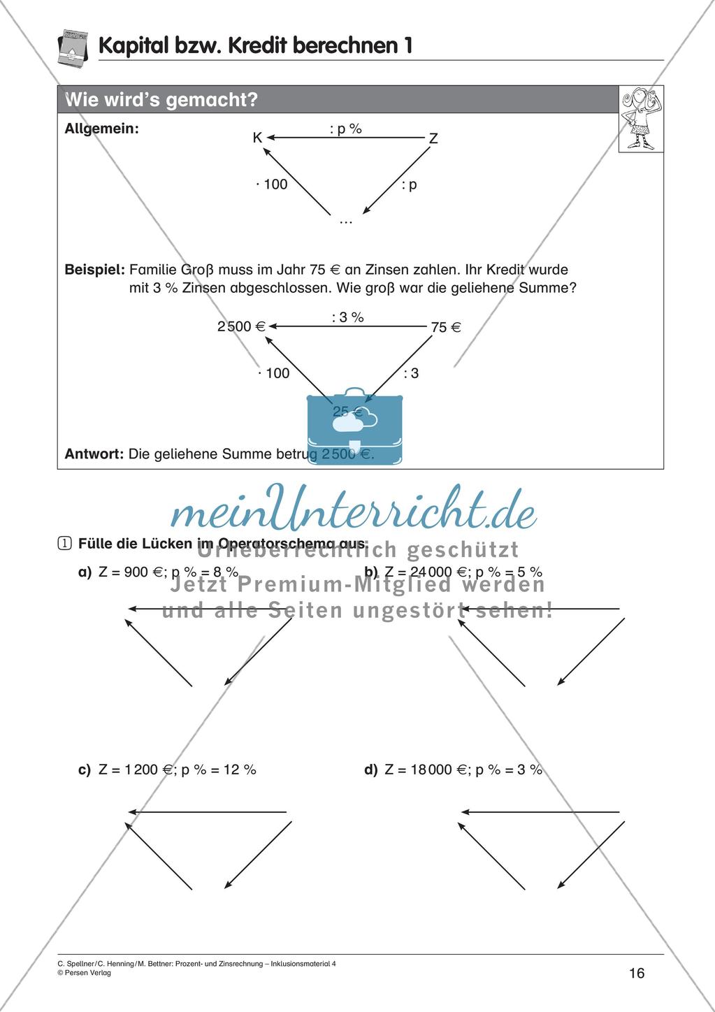 Inklusionsmaterial: Zinsrechnung Preview 18