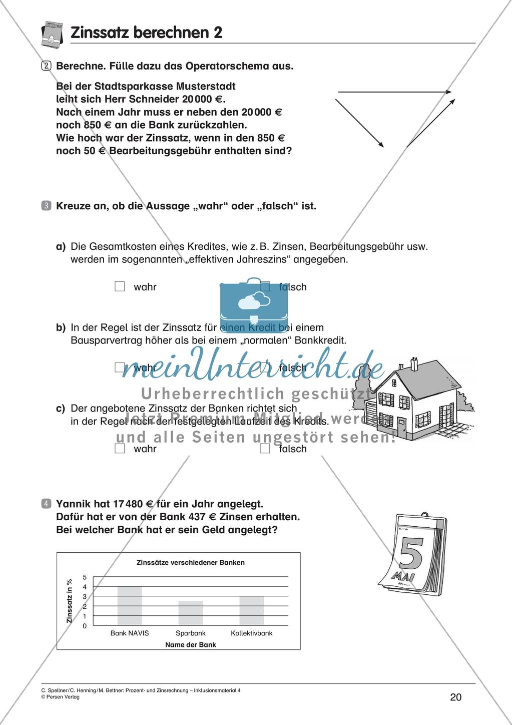 Inklusionsmaterial: Zinsrechnung Preview 22