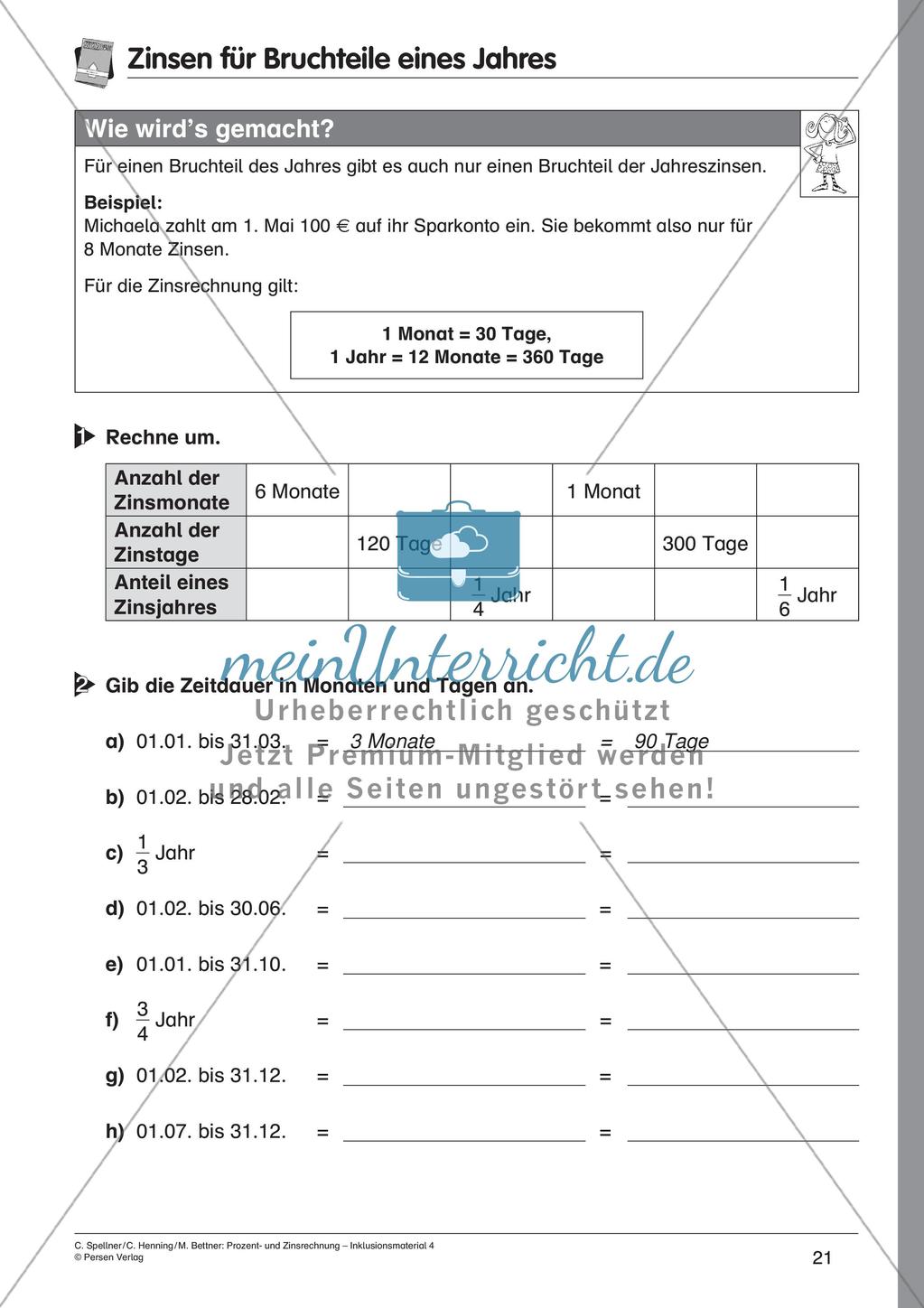 Inklusionsmaterial: Zinsrechnung Preview 23