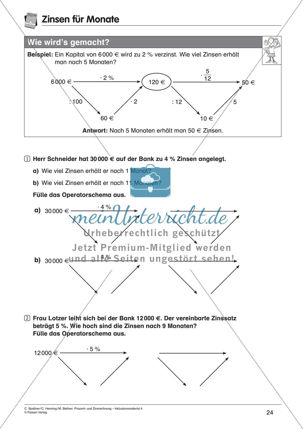 Inklusionsmaterial: Zinsrechnung Preview 26