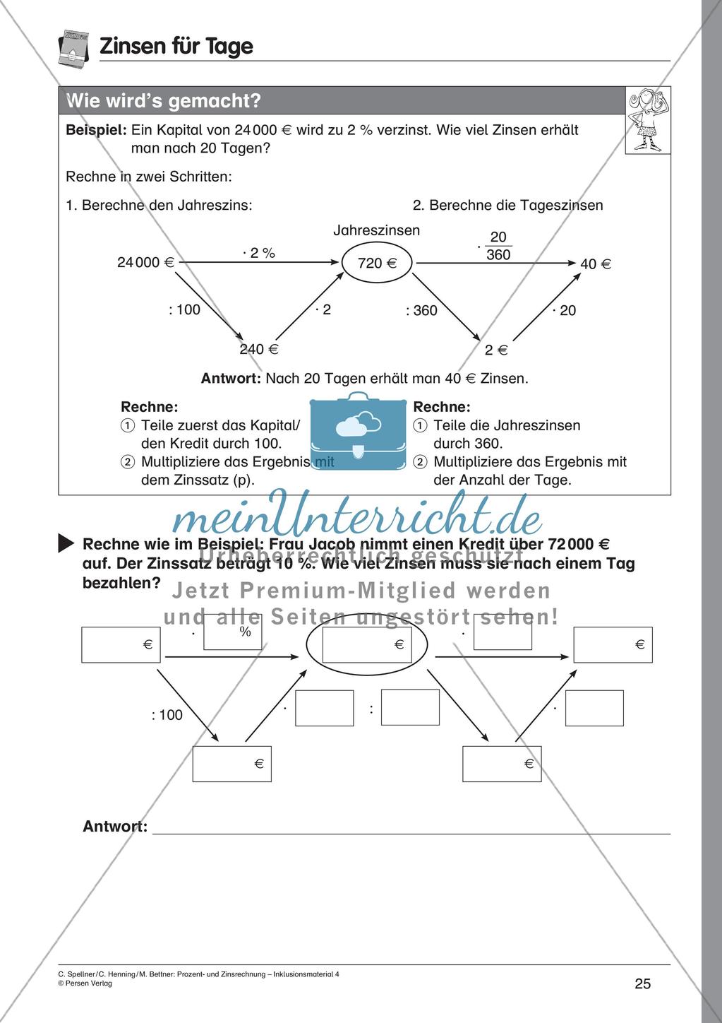 Inklusionsmaterial: Zinsrechnung Preview 27