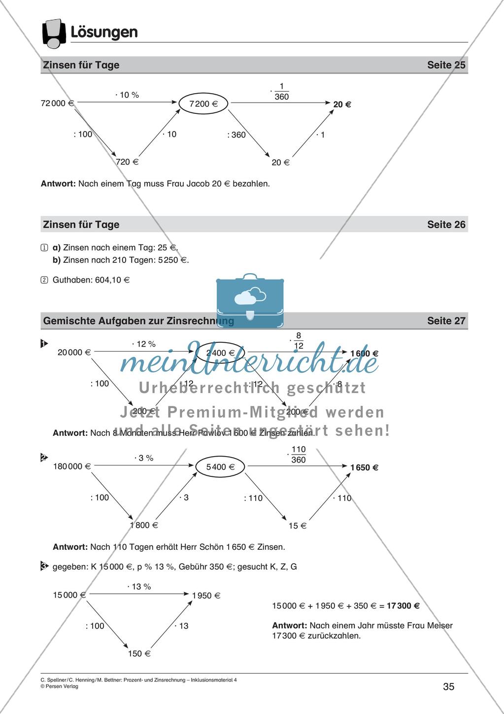 Inklusionsmaterial: Zinsrechnung Preview 37