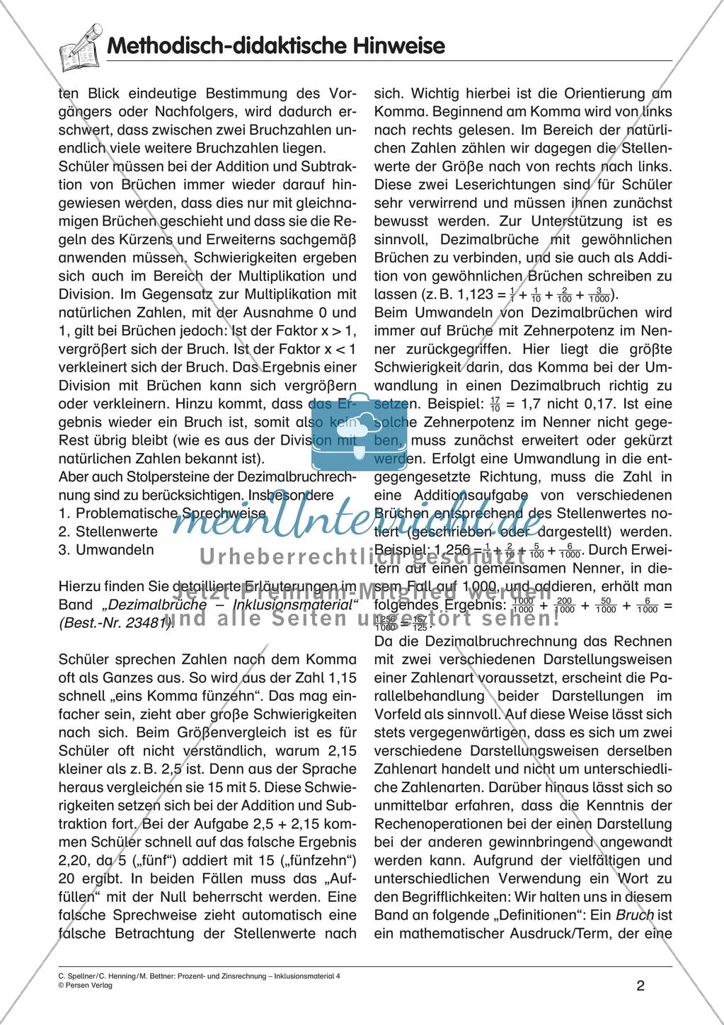 Inklusionsmaterial: Zinsrechnung Preview 4