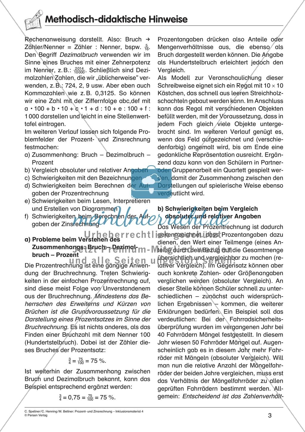 Inklusionsmaterial: Zinsrechnung Preview 5