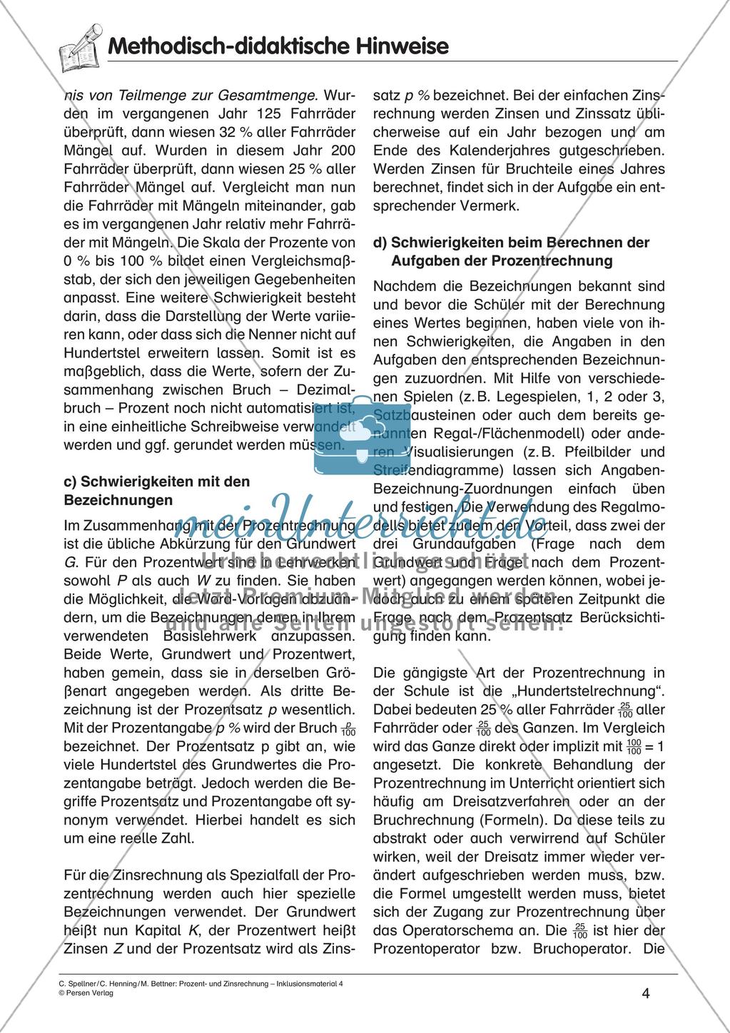 Inklusionsmaterial: Zinsrechnung Preview 6