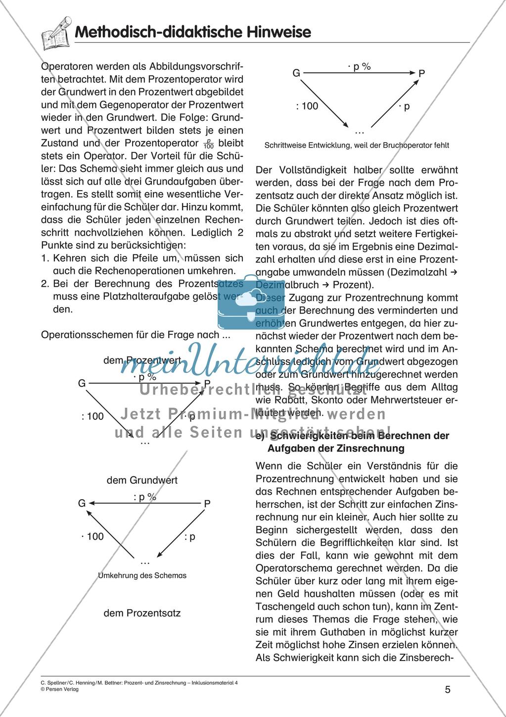 Inklusionsmaterial: Zinsrechnung Preview 7