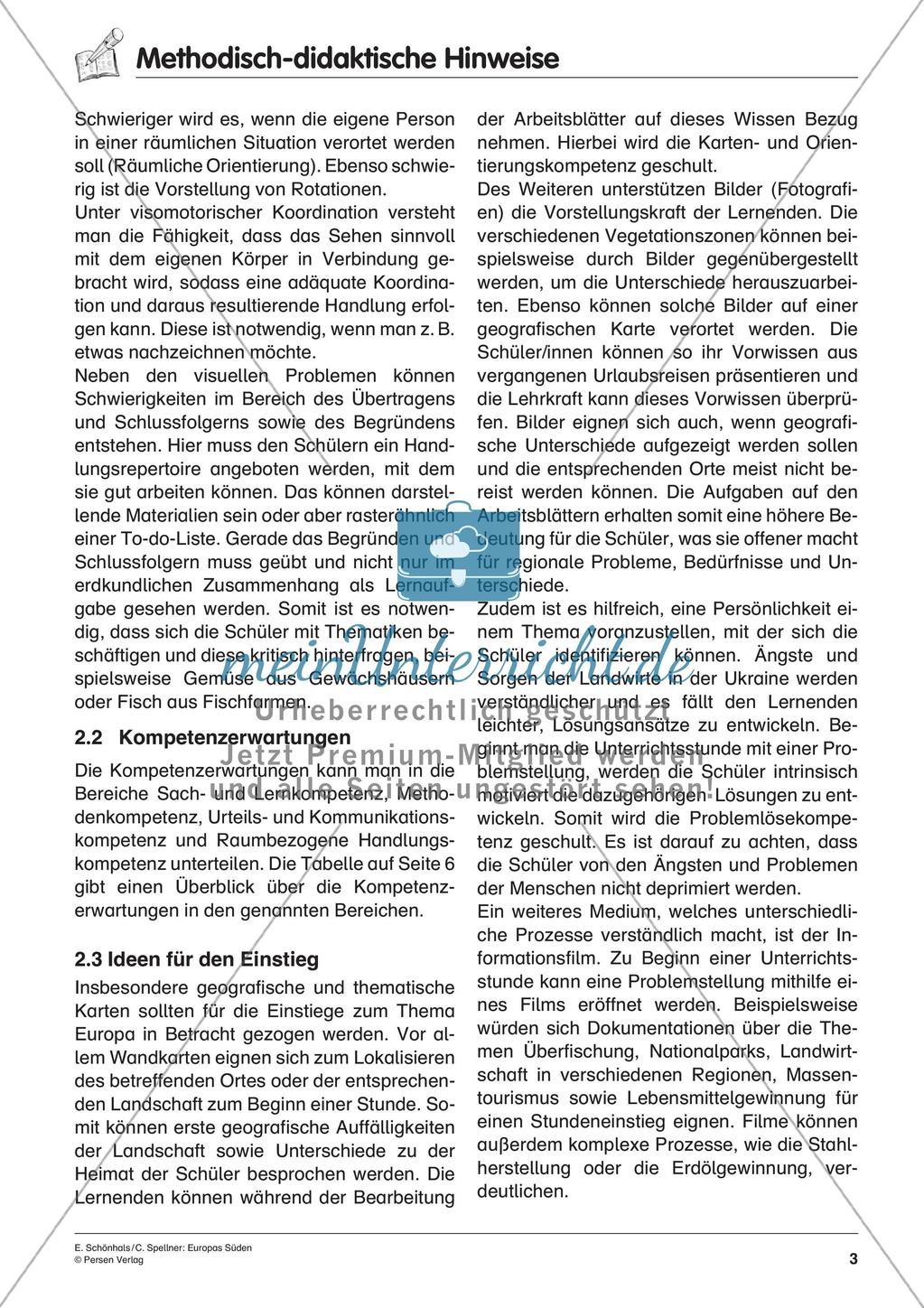Inklusionsmaterial: Europas Süden Preview 5