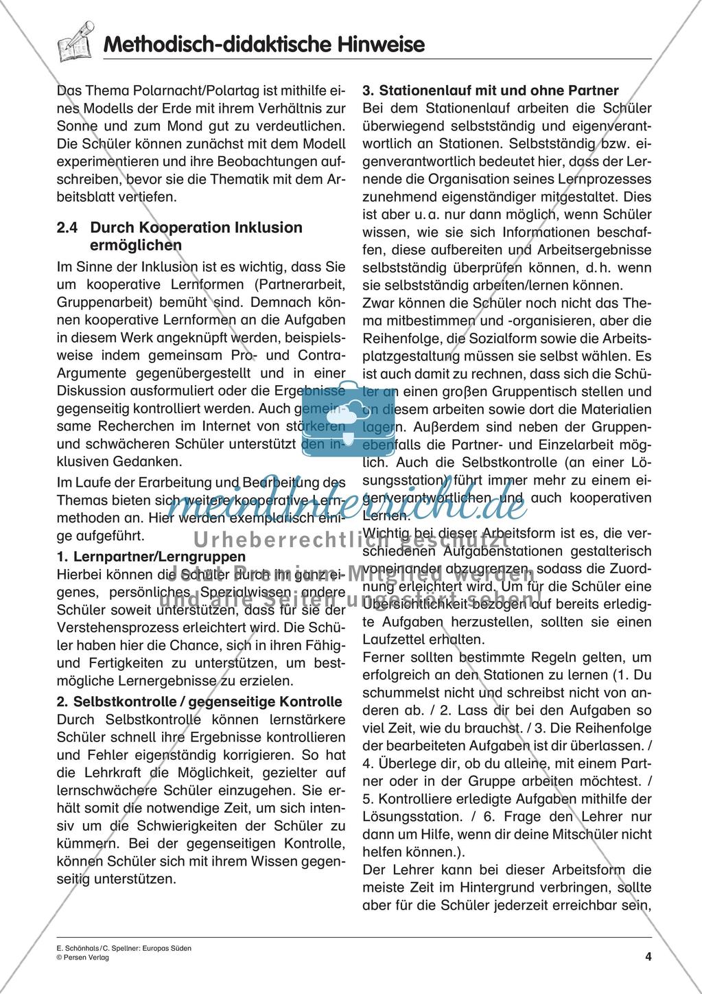 Inklusionsmaterial: Europas Süden Preview 6