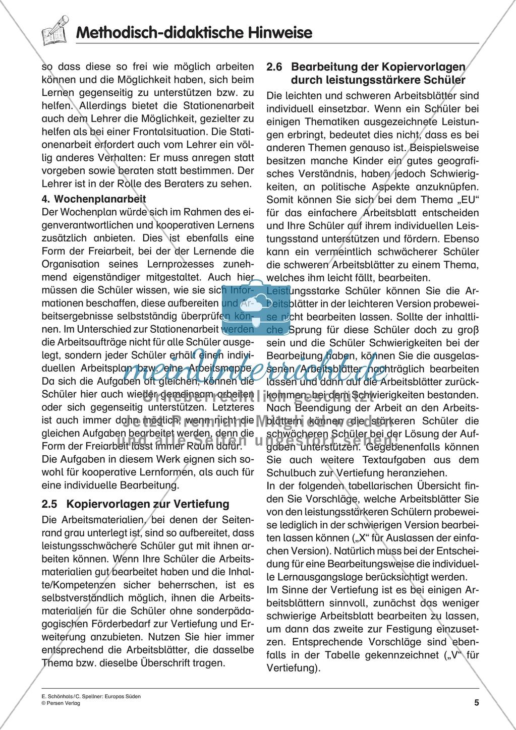 Inklusionsmaterial: Europas Süden Preview 7