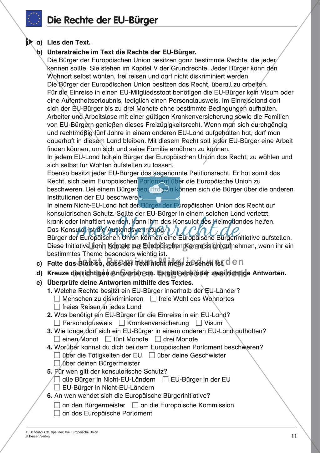 Inklusionsmaterial: Die Europäische Union Preview 13