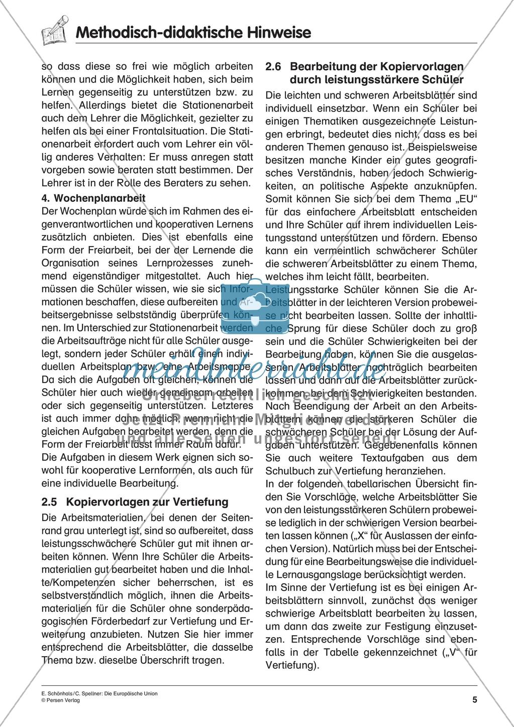 Inklusionsmaterial: Die Europäische Union Preview 7