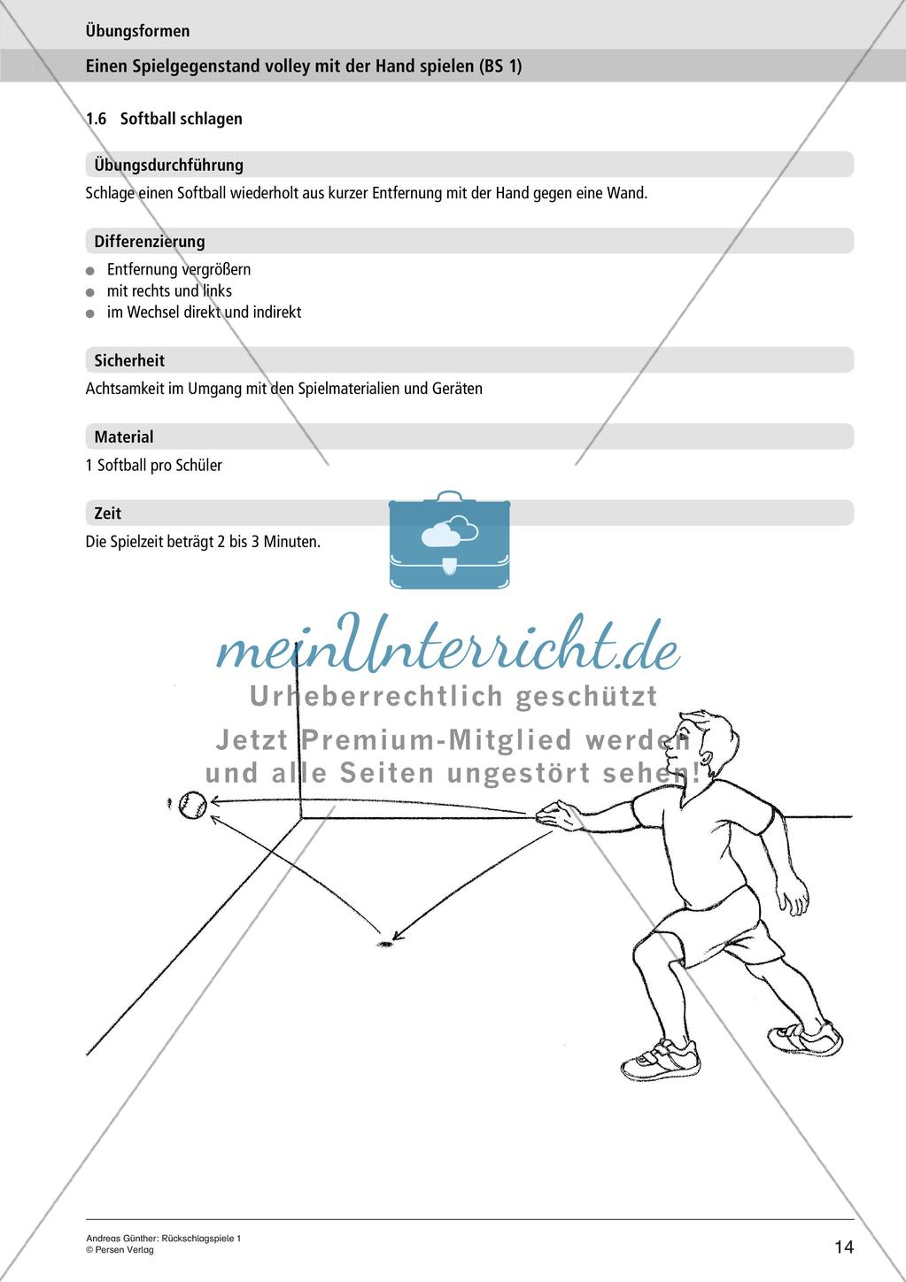 Rückschlagspiele: Einen Spielgegenstand volley mit der Hand spielen Preview 16