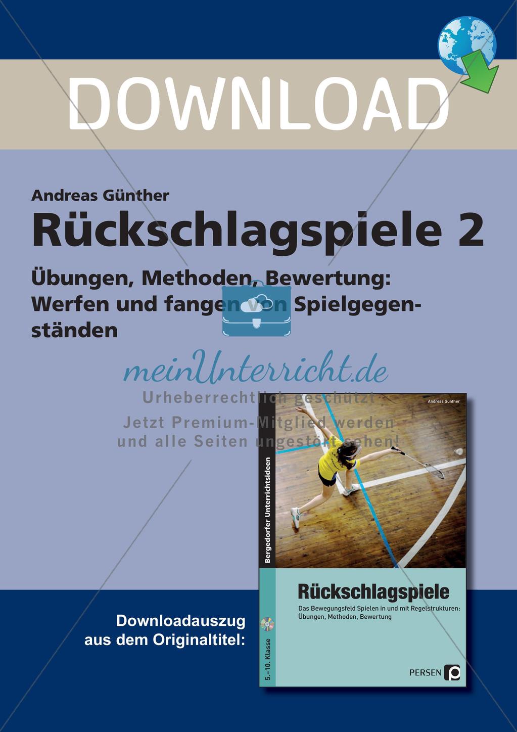 Rückschlagspiele: Werfen und fangen von Spielgegenständen Preview 1