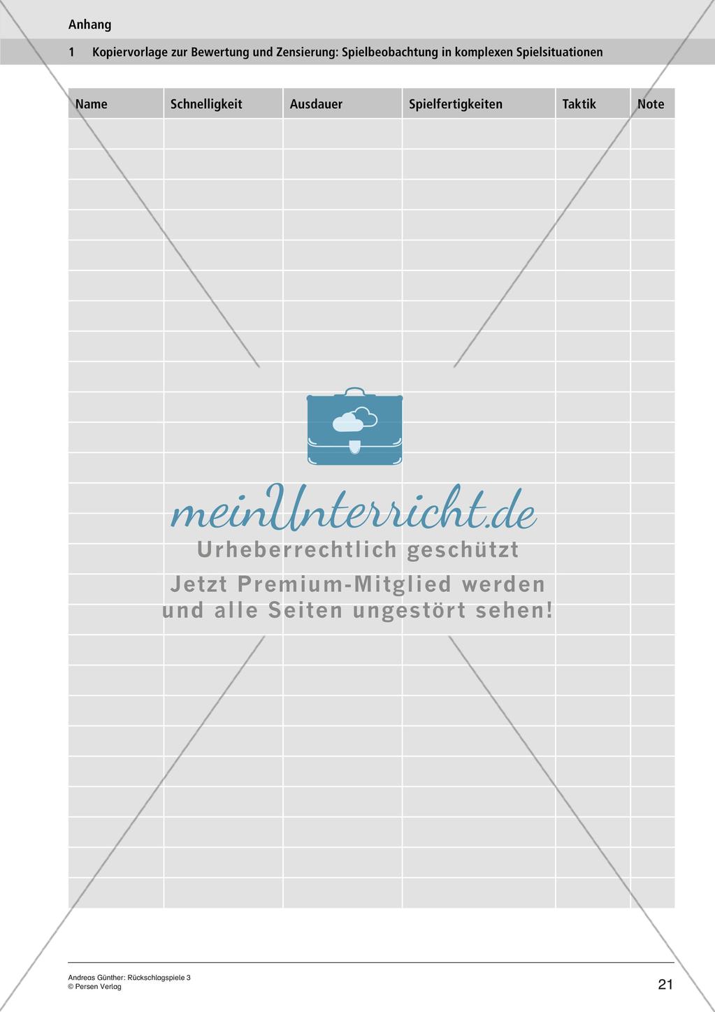 Rückschlagspiele: Spielgegenstände zielgerichtet mit einem Schläger schlagen Preview 23