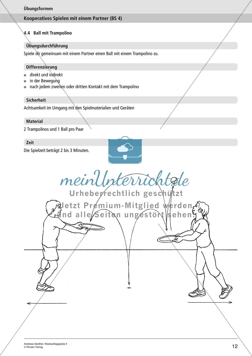 Rückschlagspiele: Kooperatives Spielen mit einem Partner Preview 14
