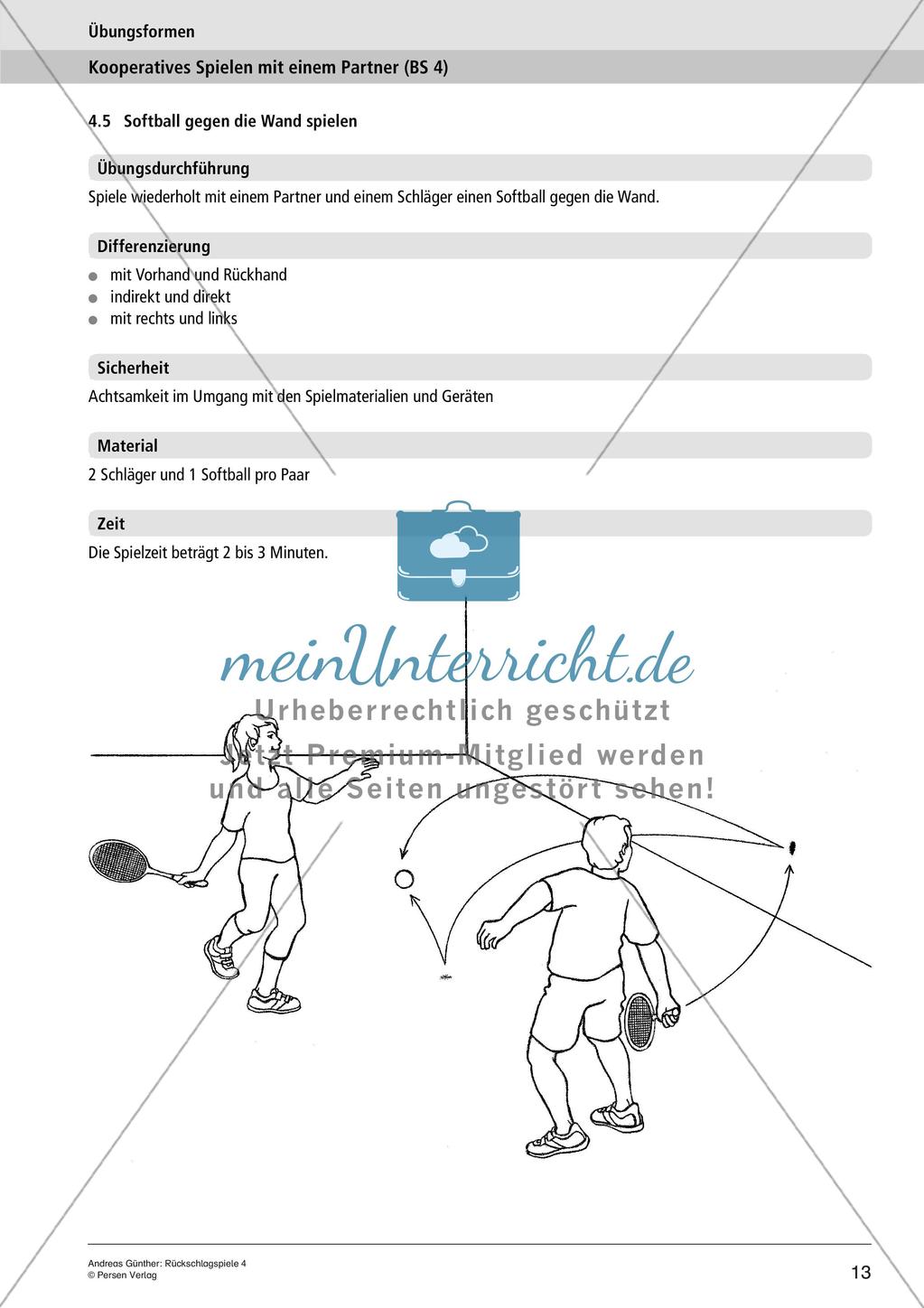 Rückschlagspiele: Kooperatives Spielen mit einem Partner Preview 15