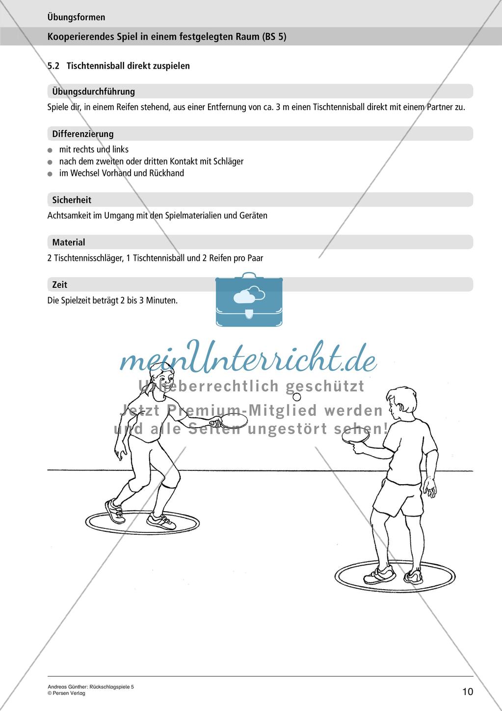 Rückschlagspiele: Kooperierendes Spiel in einem festgelegten Raum Preview 12