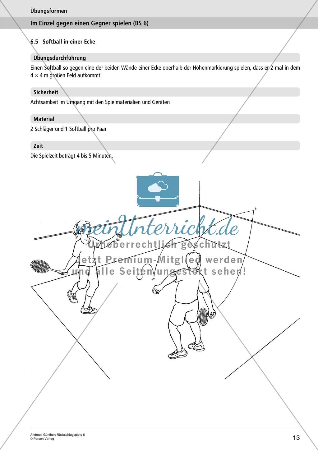 Rückschlagspiele: Einzelspiel gegen einen Partner Preview 15