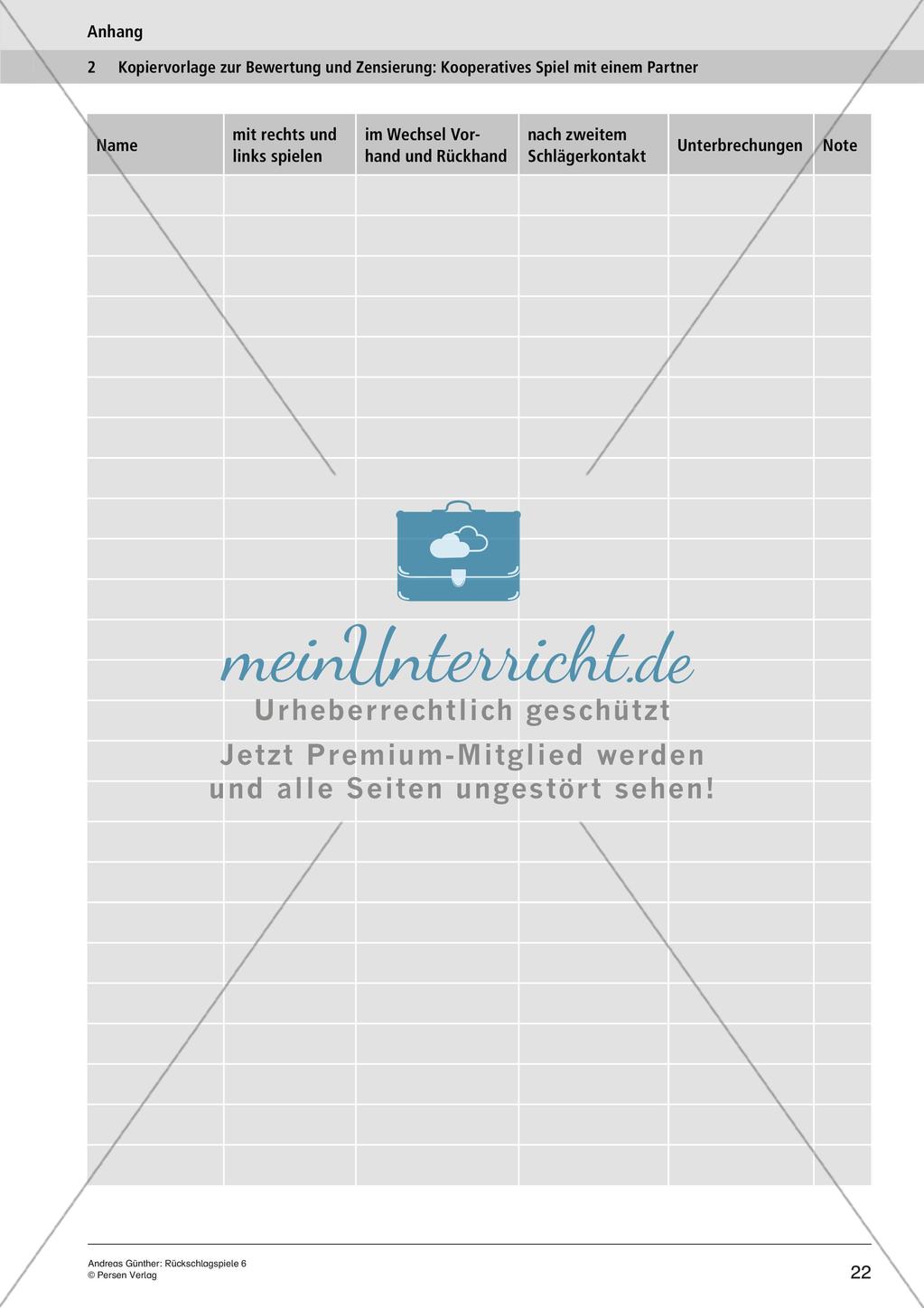Rückschlagspiele: Einzelspiel gegen einen Partner Preview 24