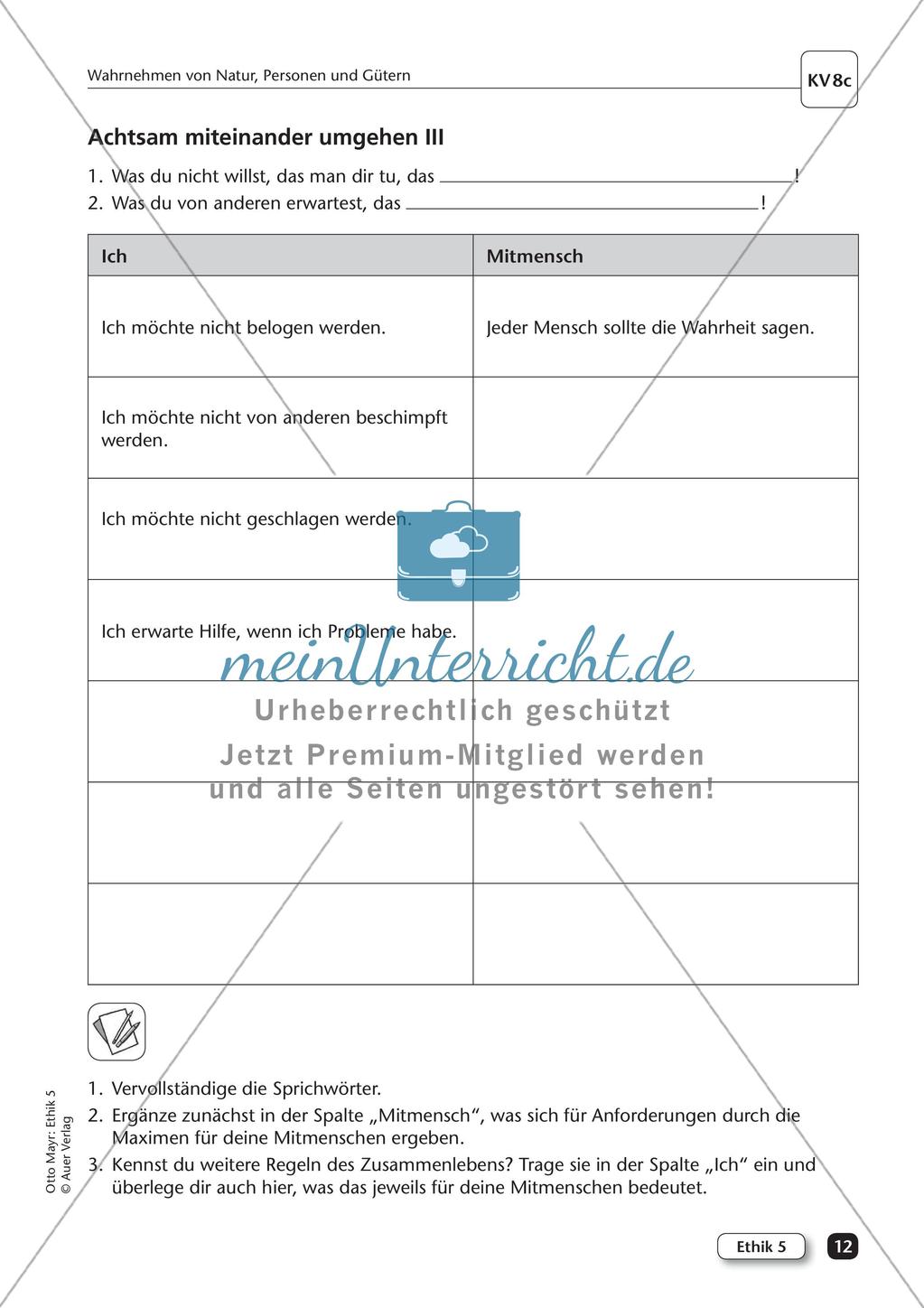 Ethik: Wahrnehmen von Natur, Personen und Gütern Preview 14