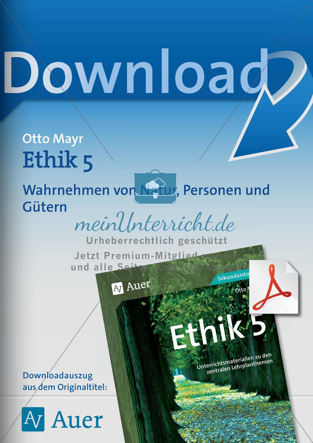 Ethik: Wahrnehmen von Natur, Personen und Gütern Preview 1