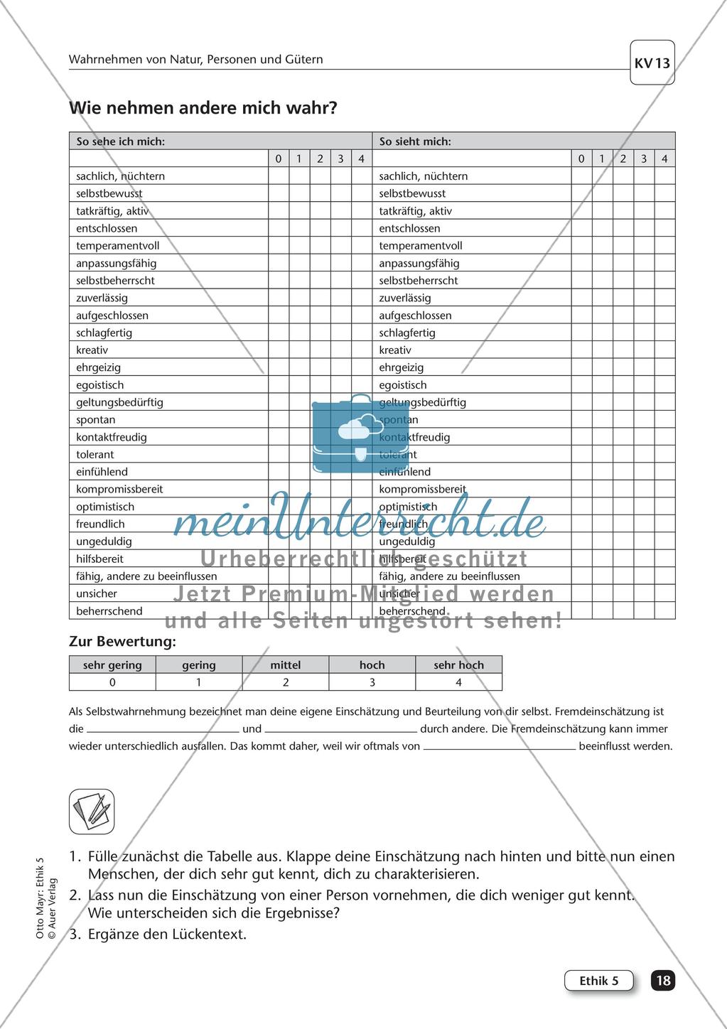 Ethik: Wahrnehmen von Natur, Personen und Gütern Preview 20