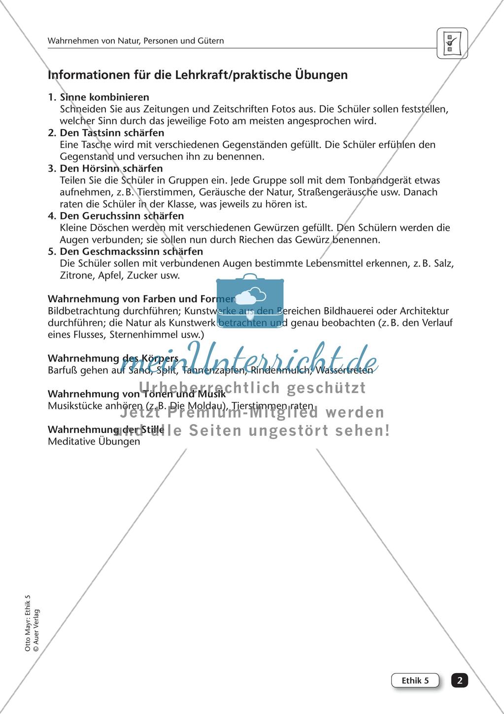 Ethik: Wahrnehmen von Natur, Personen und Gütern Preview 4