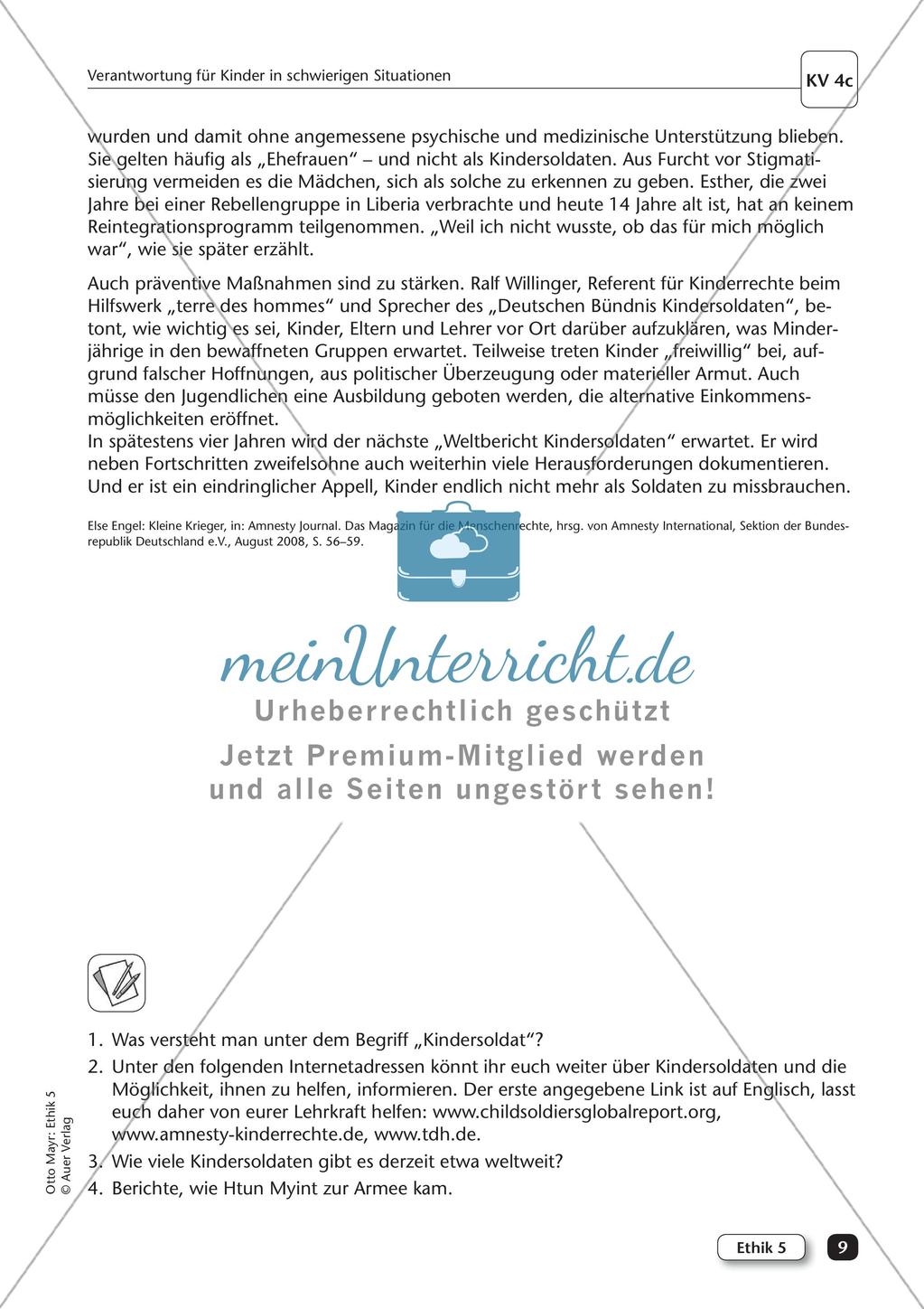 Ethik: Kinder in schwierigen Situationen Preview 11